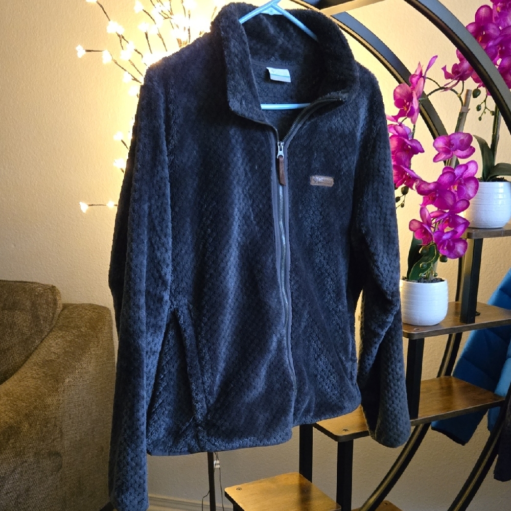 Columbia Dark Gray Full Zip Fleece Jacket XL